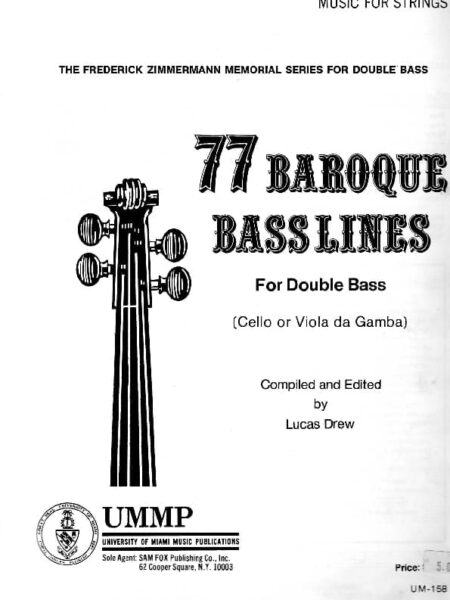 Lucas Drew - 77 Baroque Bass Lines For Double Bass